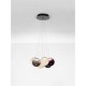 ΚΡΕΜΑΣΤΟ 7ΦΩΤΟ ΦΩΤΙΣΤΙΚΟ LED D:45cm Clear, Opal, Smokey & Purple Glass