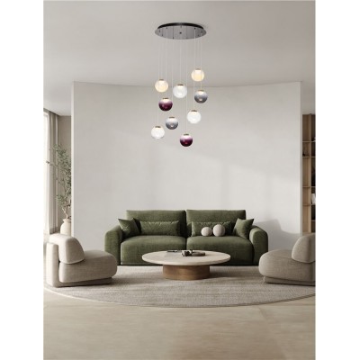 9ΦΩΤΟ ΚΡΕΜΑΣΤΟ ΦΩΤΙΣΤΙΚΟ LED METAL&GLASS