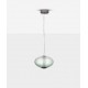 LED ΜΟΝΟΦΩΤΟ ΚΡΕΜΑΣΤΟ  Brushed Gray Metal & Green Glass D:30cm