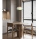 LED ΜΟΝΟΦΩΤΟ ΚΡΕΜΑΣΤΟ  Brushed Gray Metal & Green Glass D:30cm