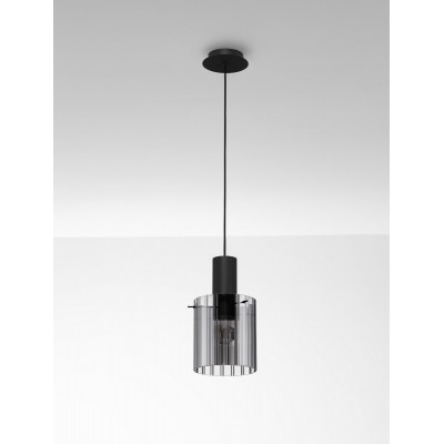ΚΡΕΜΑΣΤΟ ΦΩΤΙΣΤΙΚΟ Sandy Black Steel & Smoke Glass