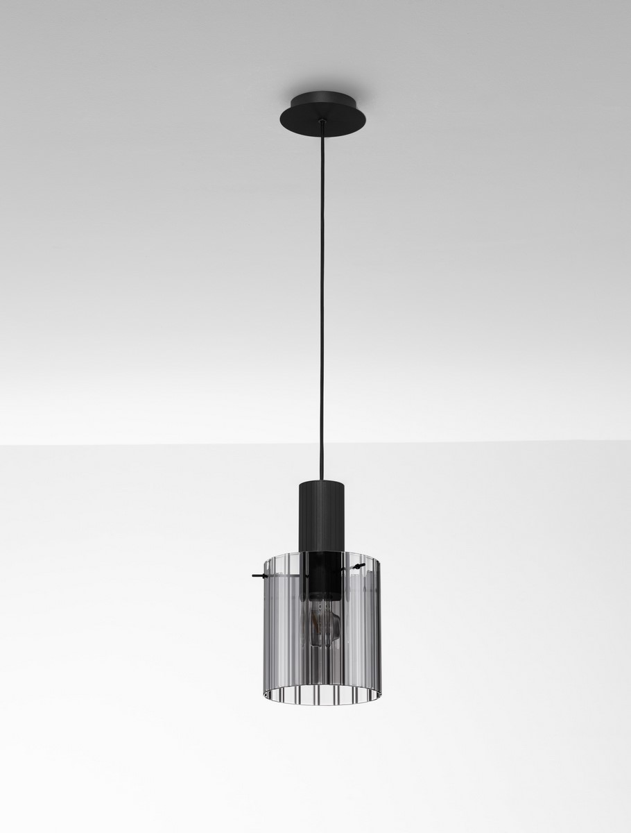 ΚΡΕΜΑΣΤΟ ΦΩΤΙΣΤΙΚΟ Sandy Black Steel & Smoke Glass