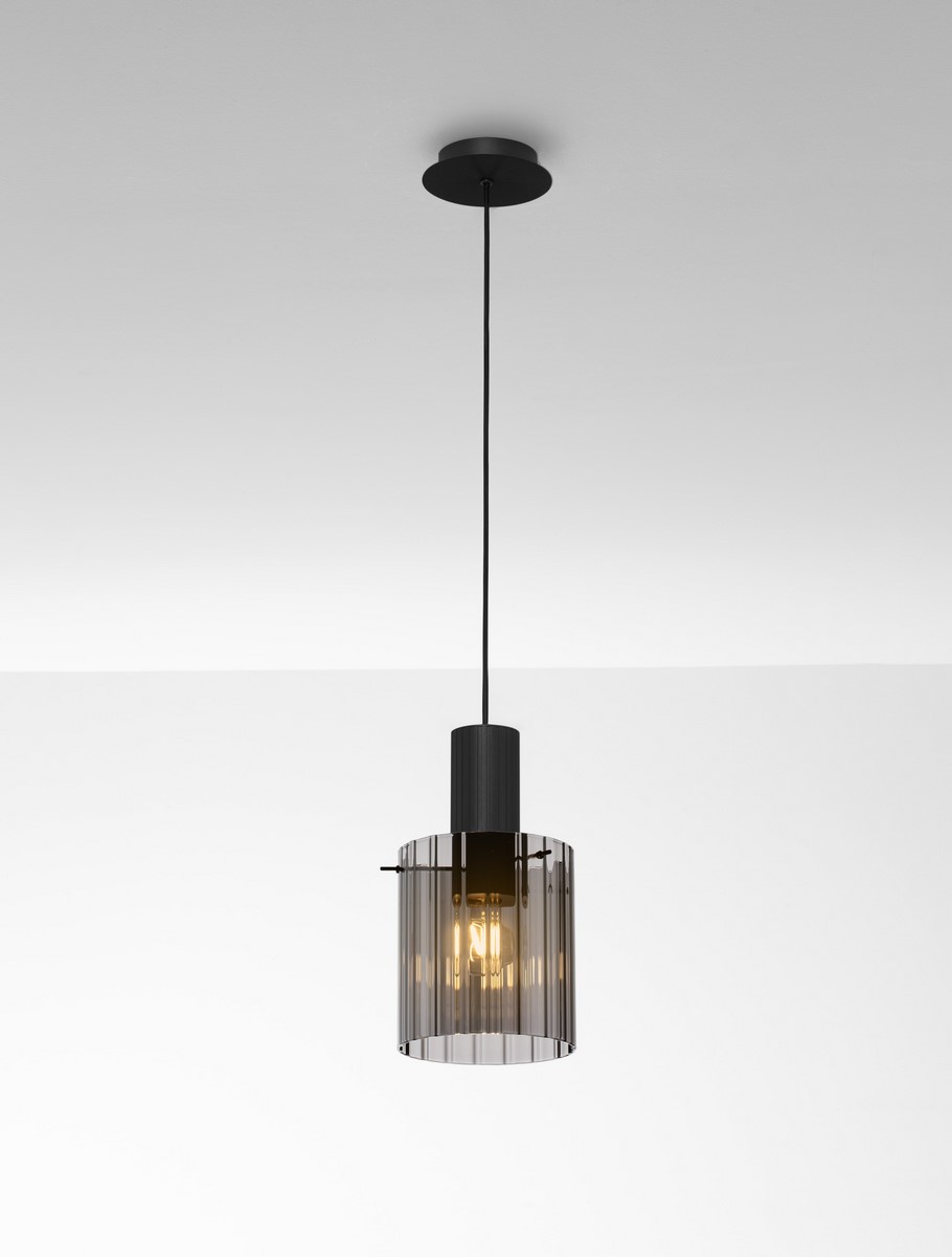 ΚΡΕΜΑΣΤΟ ΦΩΤΙΣΤΙΚΟ Sandy Black Steel & Smoke Glass