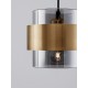 ΚΡΕΜΑΣΤΟ ΦΩΤΙΣΤΙΚΟ  Smoke Glass & Black Cord & Brass gold Metal