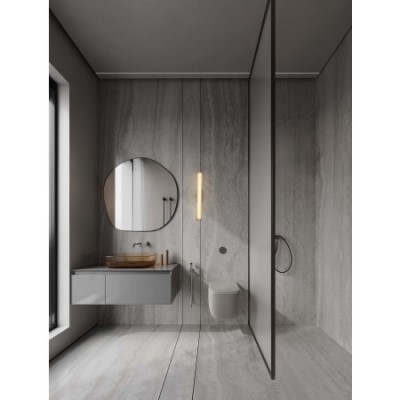 ΑΠΛΙΚΑ ΜΠΑΝΙΟΥ  LED Sandy Gold Metal & Clear line Glass L:63cm