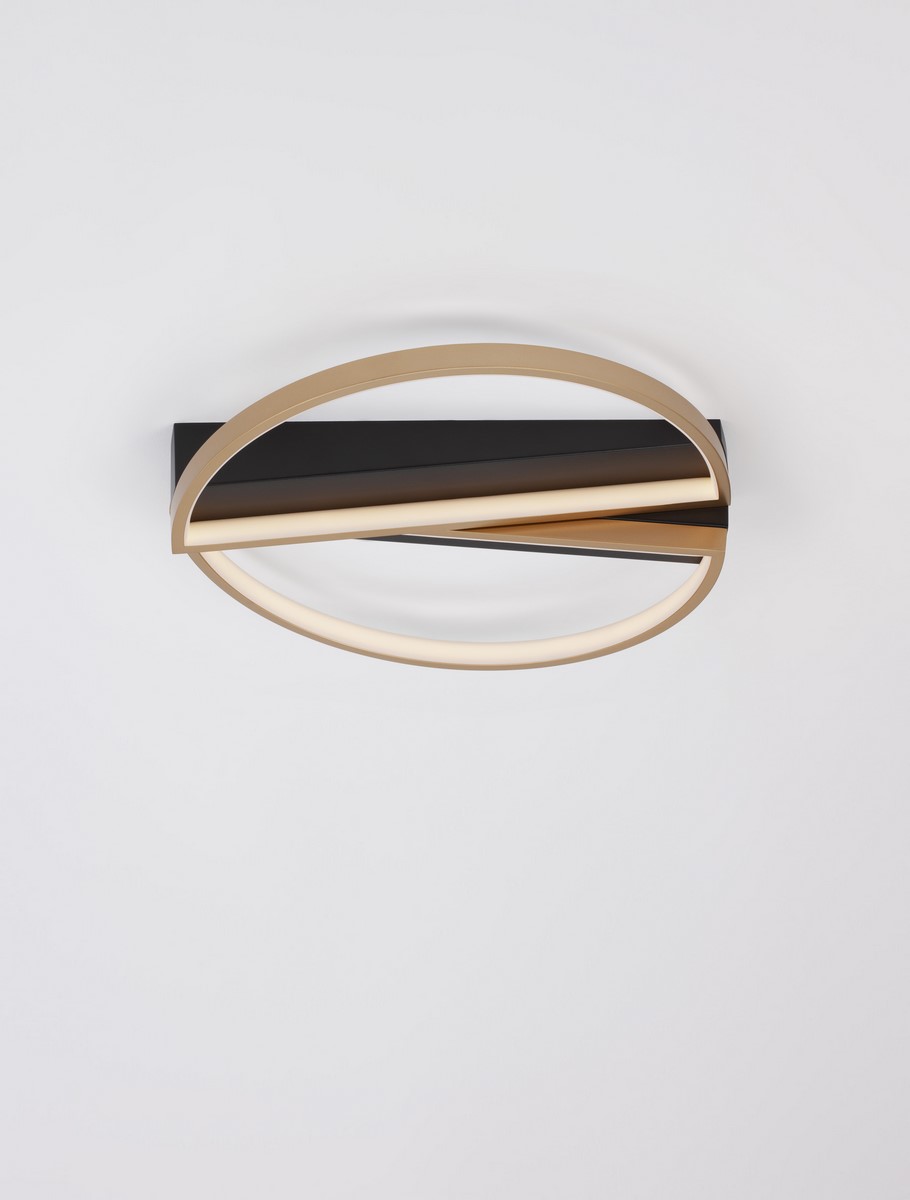 ΦΩΤΙΣΤΙΚΟ ΟΡΟΦΗΣ Black & Brass Gold Steel & Aluminiun & Silicon
