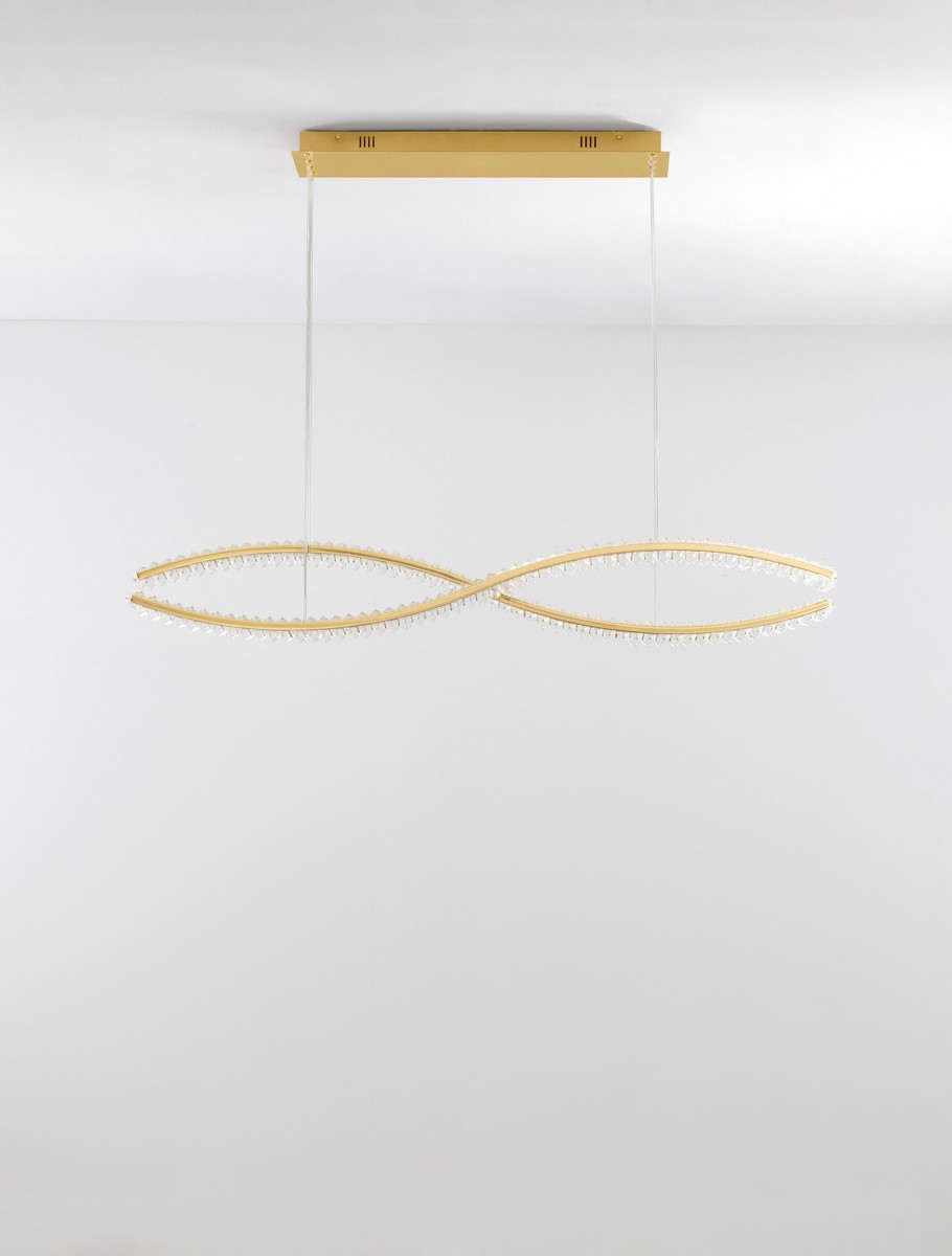 ΚΡΕΜΑΣΤΟ ΦΩΤΙΣΤΙΚΟ  Gold Metal & Crystal