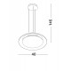 ΚΡΕΜΑΣΤΟ ΦΩΤΙΣΤΙΚΟ Triac Dimmable Sandy Black & Brushed Gold Aluminium & Acrylic