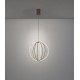 ΚΡΕΜΑΣΤΟ ΜΟΝΟΦΩΤΟ LED D:50cm Beige Gray Steel-Aluminium