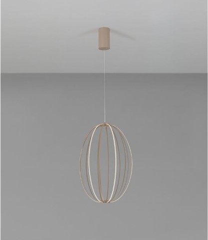 ΚΡΕΜΑΣΤΟ ΜΟΝΟΦΩΤΟ ΦΩΤΙΣΤΙΚΟ LED  Beige Gray Steel-Aluminium D:40cm x 65cm