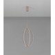 ΚΡΕΜΑΣΤΟ ΜΟΝΟΦΩΤΟ ΦΩΤΙΣΤΙΚΟ LED  Beige Gray Steel-Aluminium D:40cm x 65cm
