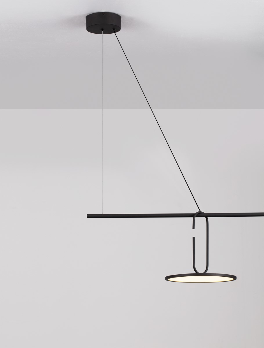 ΚΡΕΜΑΣΤΟ ΦΩΤΙΣΤΙΚΟ Black Steel Aluminium & Acrylic