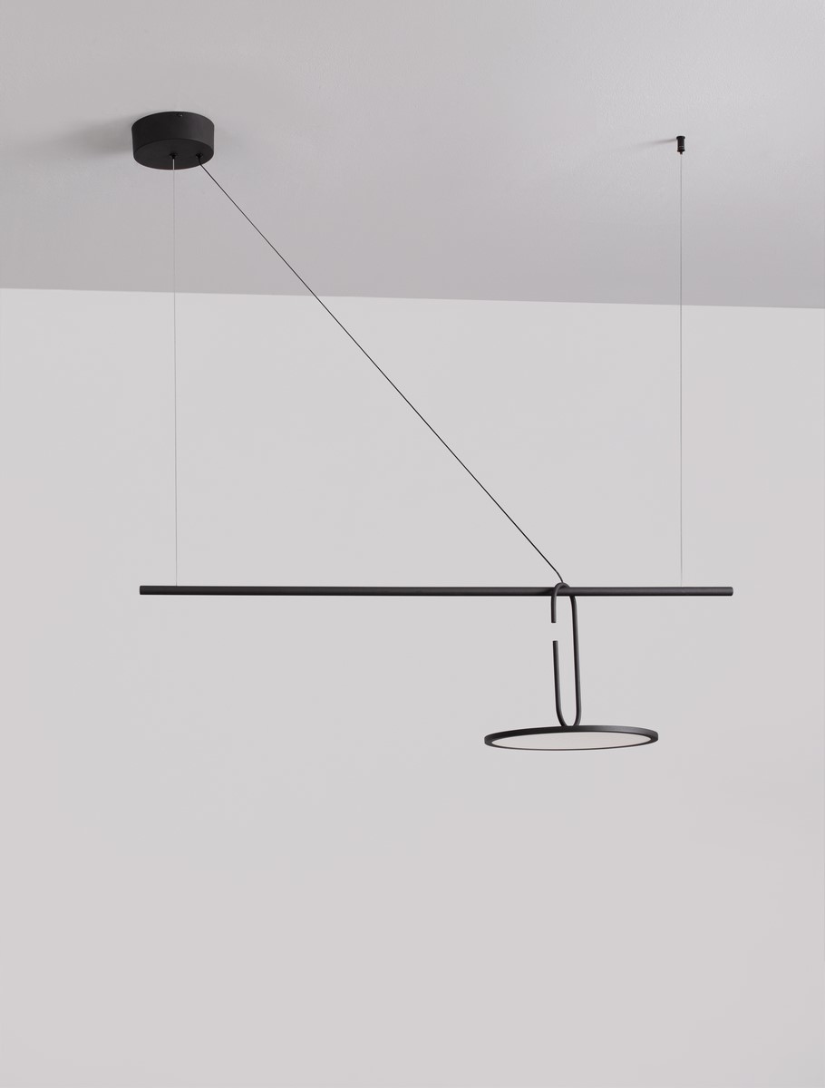 ΚΡΕΜΑΣΤΟ ΦΩΤΙΣΤΙΚΟ Black Steel Aluminium & Acrylic