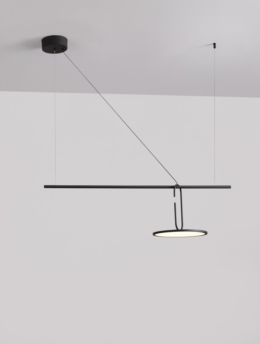 ΚΡΕΜΑΣΤΟ ΦΩΤΙΣΤΙΚΟ Black Steel Aluminium & Acrylic