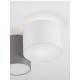 ΔΙΦΩΤΟ ΦΩΤΙΣΤΙΚΟ ΟΡΟΦΗΣ  Sandy White Metal Base White & Grey Fabric Shade
