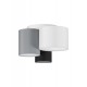 ΦΩΤΙΤΙΚΟ ΟΡΟΦΗΣ Sandy White Metal Base White Black & Grey Fabric Shade