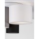 ΦΩΤΙΤΙΚΟ ΟΡΟΦΗΣ Sandy White Metal Base White Black & Grey Fabric Shade