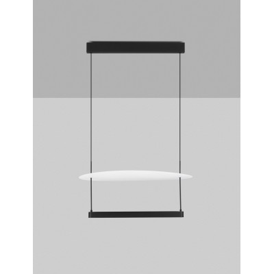 ΚΡΕΜΑΣΤΟ ΦΩΤΙΣΤΙΚΟ  Triac Dimmable Sandy Black & White Steel, Aluminium & Silicone