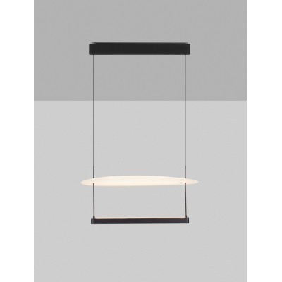 ΚΡΕΜΑΣΤΟ ΦΩΤΙΣΤΙΚΟ  Triac Dimmable Sandy Black & White Steel, Aluminium & Silicone