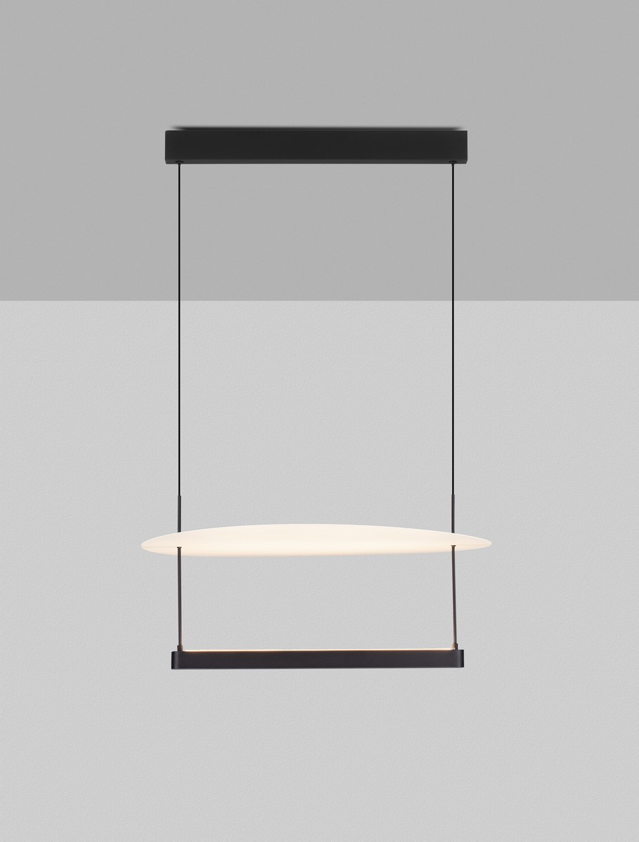 ΚΡΕΜΑΣΤΟ ΦΩΤΙΣΤΙΚΟ  Triac Dimmable Sandy Black & White Steel, Aluminium & Silicone