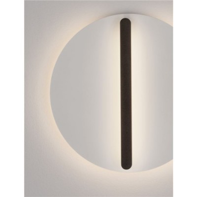 ΣΤΡΟΓΓΥΛΗ ΑΠΛΙΚΑ ΤΟΙΧΟΥ Sandy Black & White Steel,Aluminium &Silicone D:30cm