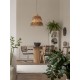 ΚΡΕΜΑΣΤΟ ΦΩΤΙΣΤΙΚΟ  Natural Seagrass Black Fabric Wire & Base