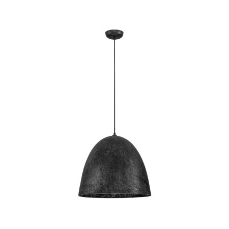 ΚΡΕΜΑΣΤΗ ΚΑΜΠΑΝΑ Black Paper & Natural Mulbery Silk Sandy Black Metal Base D:50cm