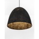 ΚΡΕΜΑΣΤΗ ΚΑΜΠΑΝΑ Black Paper & Natural Mulbery Silk Sandy Black Metal Base D:50cm