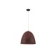 ΚΡΕΜΑΣΤΗ ΚΑΜΠΑΝΑ Red Paper & Natural Mulbery Silk Sandy Black Metal Base D:50cm