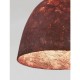 ΚΡΕΜΑΣΤΗ ΚΑΜΠΑΝΑ Red Paper & Natural Mulbery Silk Sandy Black Metal Base D:50cm