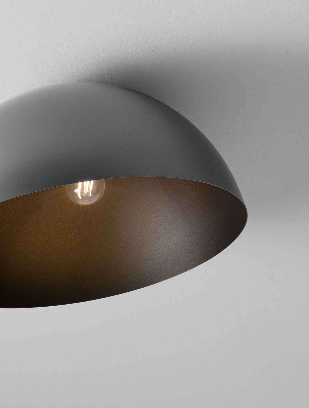 ΛΟΞΗ ΚΑΜΠΑΝΑ ΟΡΟΦΗΣ D:50cm Metal Color & Inner Sandy Black Metal