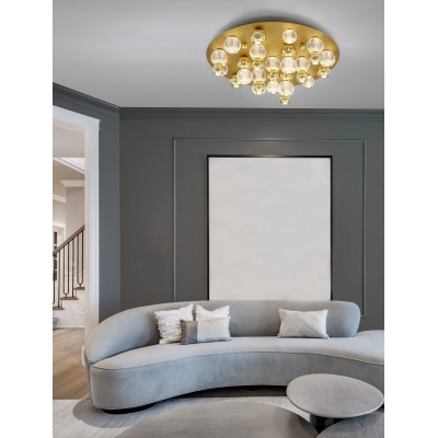 ΦΩΤΙΣΤΙΚΟ ΟΡΟΦΗΣ Gold Aluminium & Clear Glass 3200K 