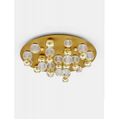 ΦΩΤΙΣΤΙΚΟ ΟΡΟΦΗΣ Gold Aluminium & Clear Glass 3200K 