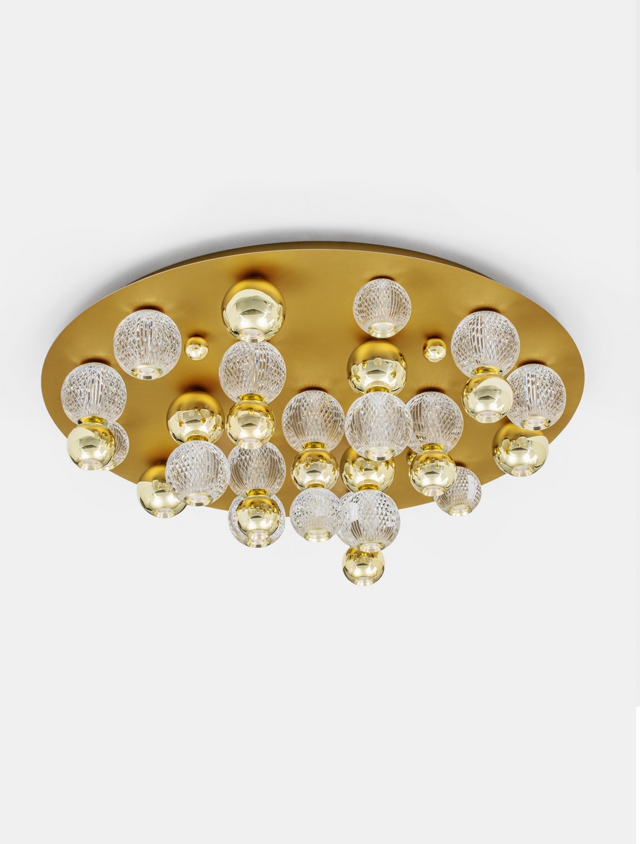 ΦΩΤΙΣΤΙΚΟ ΟΡΟΦΗΣ Gold Aluminium & Clear Glass 3200K 