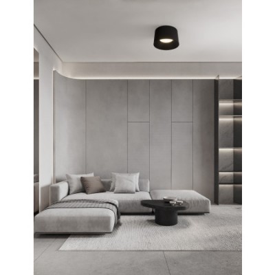 ΦΩΤΙΣΤΙΚΟ ΟΡΟΦΗΣ LED Sandy Black Aluminium & Steel D:50cm