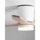 ΑΝΕΜΙΣΤΗΡΑΣ ΟΡΟΦΗΣ Sandy White Metal & Acrylic Natural Wood Color Blades L:132cm