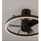 ΑΝΕΜΙΣΤΗΡΑΣ ΟΡΟΦΗΣ LED D:60cm ΜΑΥΡΟΣ ΜΕ ΣΚΟΥΡΟ ΞΥΛΟ