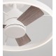 ΑΝΕΜΙΣΤΗΡΑΣ ΟΡΟΦΗΣ LED D:60cm ΛΕΥΚΟΣ ΜΕ ΣΚΟΥΡΟ ΞΥΛΟ