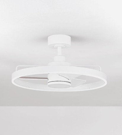 ΑΝΕΜΙΣΤΗΡΑΣ ΟΡΟΦΗΣ LED D:60cm ΛΕΥΚΟΣ ΜΕ ΣΚΟΥΡΟ ΞΥΛΟ