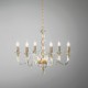 ΚΡΕΜΑΣΤΟ 6/ΦΩΤΟ ΠΟΛΥΕΛΑΙΟΣ HANDMADE CLEAR GLASS AND METAL GOLD ELEMENTS D 72 CM