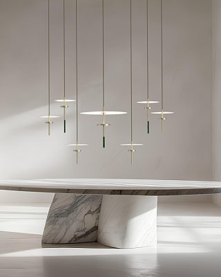 ΚΡΕΜΑΣΤΟ ΜΟΝΟΦΩΤΟ LED, SHINY GOLD ΜΕΤΑΛΛΟ ΚΑΙ ΦΙΝΙΡΙΣΜΑ ANTIQUE BRASS 235 x 235