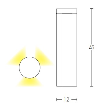 OUTDOOR PILLAR LED 3X5W