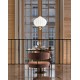 ΚΡΕΜΑΣΤΟ ΜΟΝΟΦΩΤΟ BLOWN GLASS SATIN BRASS 