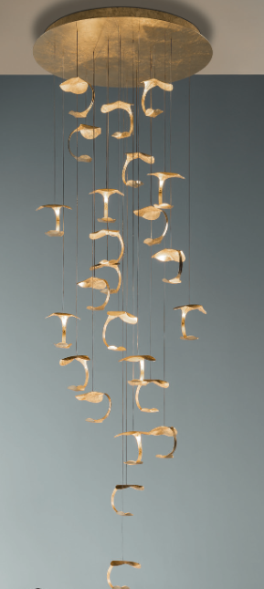 ΚΡΕΜΑΣΤΟ ΦΩΤΙΣΤΙΚΟ 8ΦΩΤΟ LED GOLD LEAF ITALY