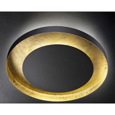ΦΩΤΙΣΤΙΚΟ ΟΡΟΦΗΣ LED BLACK&GOLD LEAF D:60cm ITALY