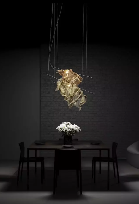 ΚΡΕΜΑΣΤΟ ΦΩΤΙΣΤΙΚΟ BRASS & COPPER METAL L:110cm  H:120cm 