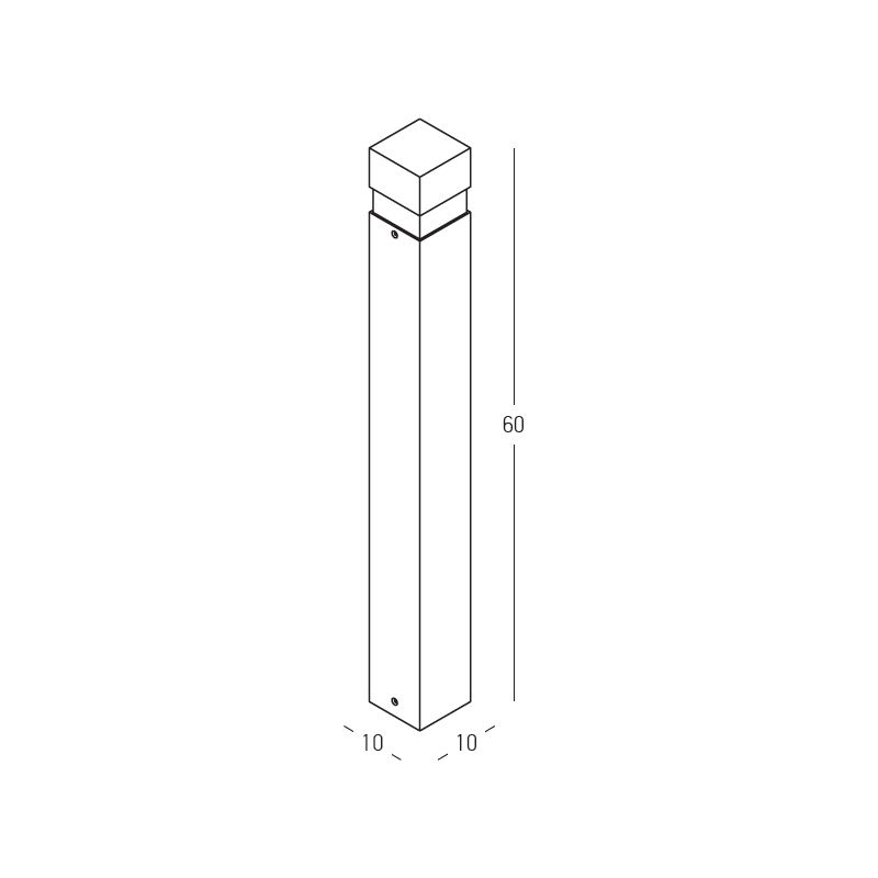 OUTDOOR BOLLARD LED LIGHT 15W 3000K DARK COFFEE
