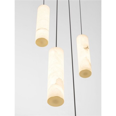 ΚΡΕΜΑΣΤΟ 5ΦΩΤΟ LED ALABASTER WHITE&GOLD 