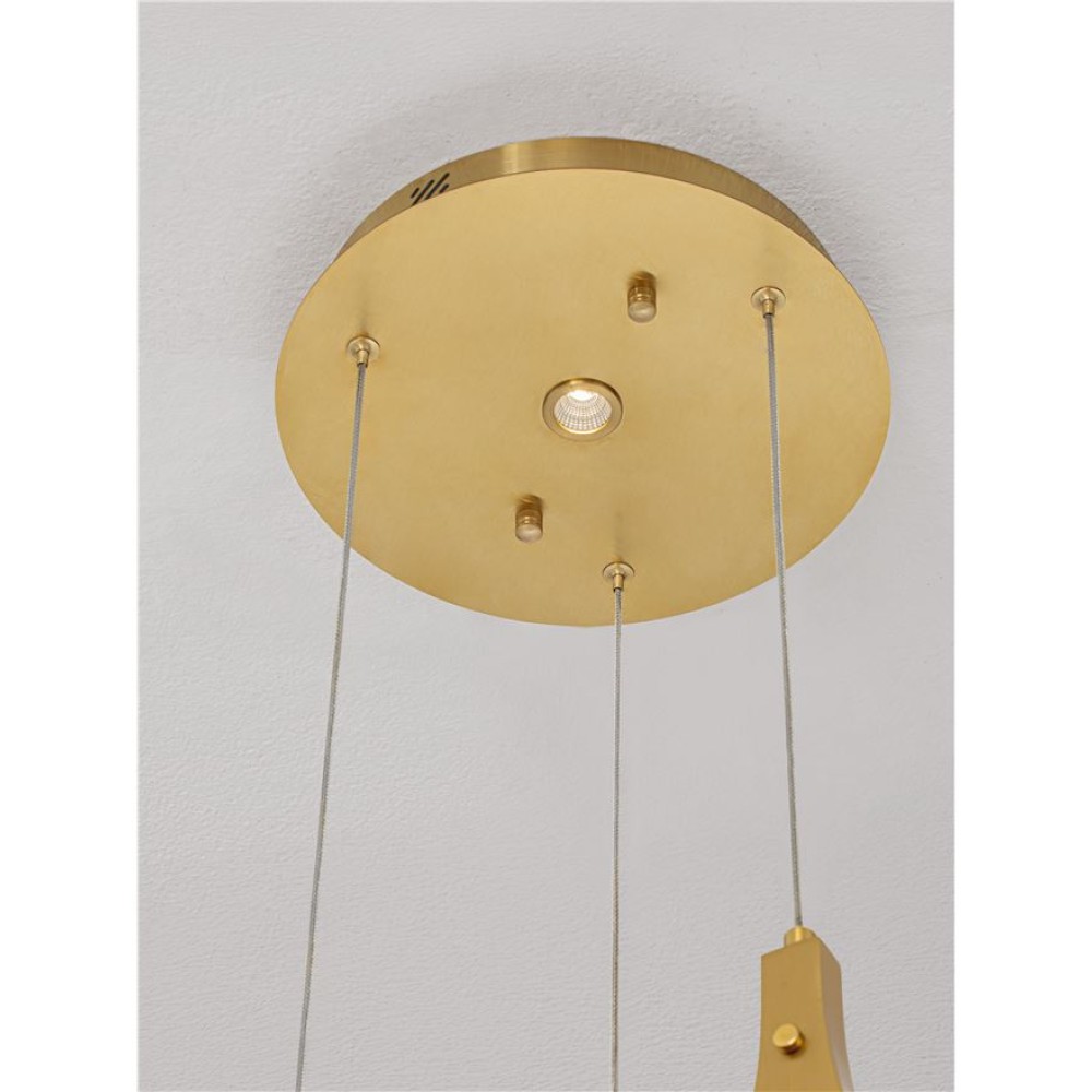 ΚΡΕΜΑΣΤΟ 3ΦΩΤΟ ΦΩΤΙΣΤΙΚΟ LED D:30cm 10W GOLD
