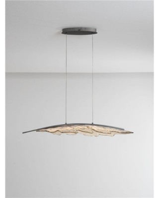 ΚΡΕΜΑΣΤΟ ΦΩΤΙΣΤΙΚΟ ΜΕ ΓΥΑΛΙ Gray & Cognac L:104cm